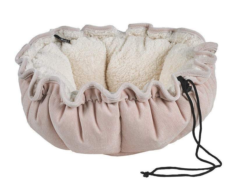 Bowsers Buttercup Bed Blush Microvelvet (Ivory Sheepskin Inner, Blush Trim) Open Box