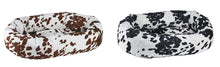 Load image into Gallery viewer, Bowsers Cow Print Microvelvet Donut Bed