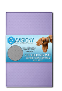 Southpaw Waterproof Pet Feeding Mat 23" x 15"  - Anti-Slip Water Bowl Mat with Raised Edges to Prevent Spills