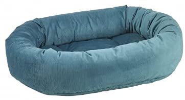 Bowsers Teal Microvelvet Donut Bed