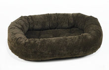 Load image into Gallery viewer, Bowsers Chocolate Bones Diamond Microvelvet Donut Bed
