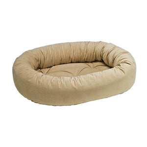 Bowsers Almond Microvelvet Donut Bed