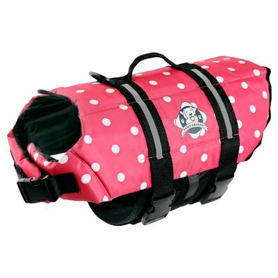 Paws Aboard Pink Polka Dot Doggie Life Jacket