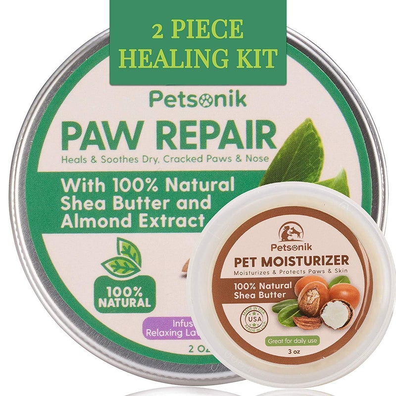 Dog Paw Repair Kit for Cracked Paws and Rashes - 2 Piece Healing Kit
