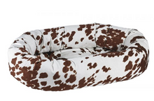 Load image into Gallery viewer, Bowsers Cow Print  Microvelvet Donut Bed
