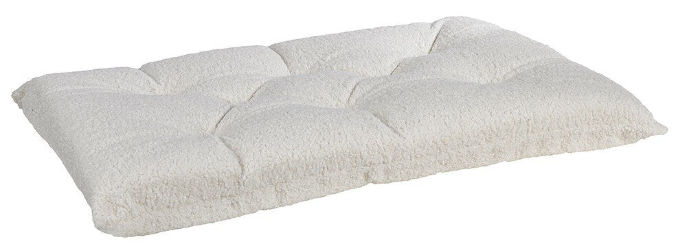 Bowsers Ivory Sheepskin Couture Faux Tufted Cushion
