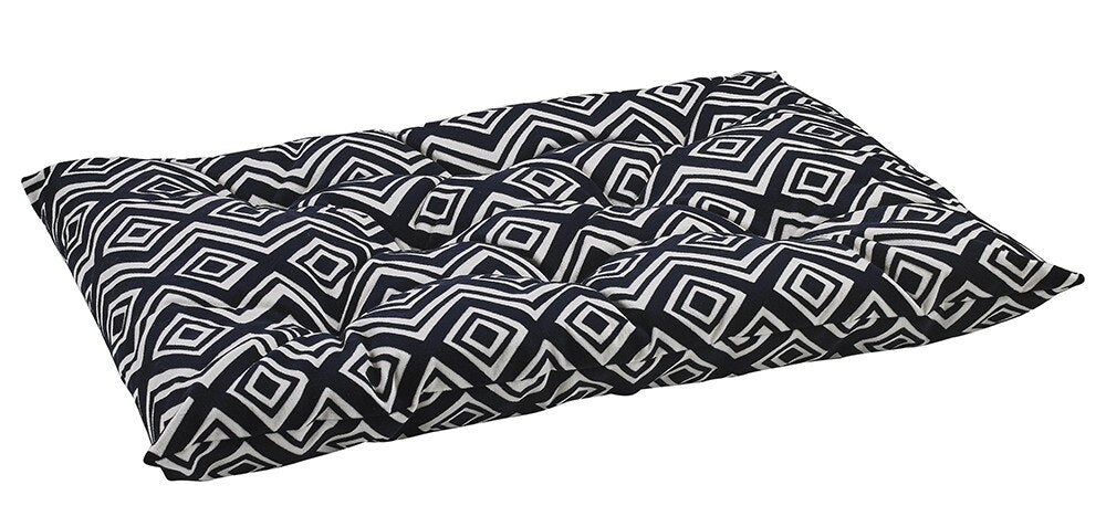 Bowsers Azure Diamond Microvelvet Tufted Cushion
