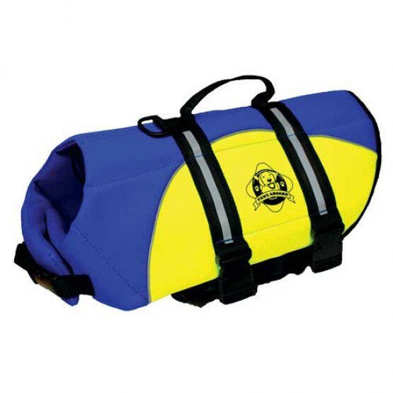 Paws Aboard Blue-Yellow Neoprene Doggie Life Jacket