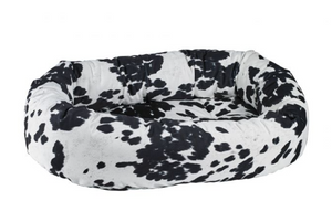 Bowsers Cow Print  Microvelvet Donut Bed